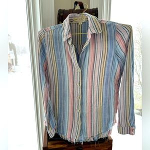 Cloth & Stone frayed-edge blouse